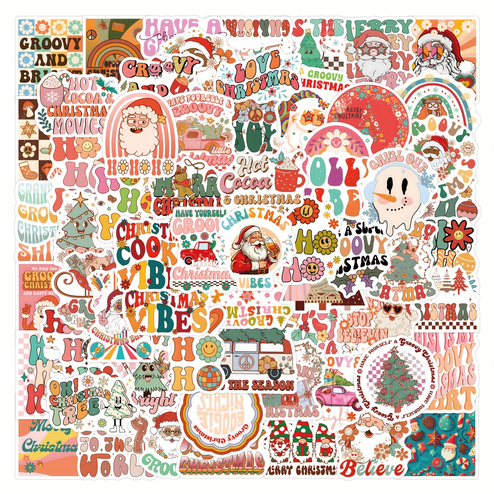Christmas Stickers Cute Merry Christmas Vinyl Stickers For Water