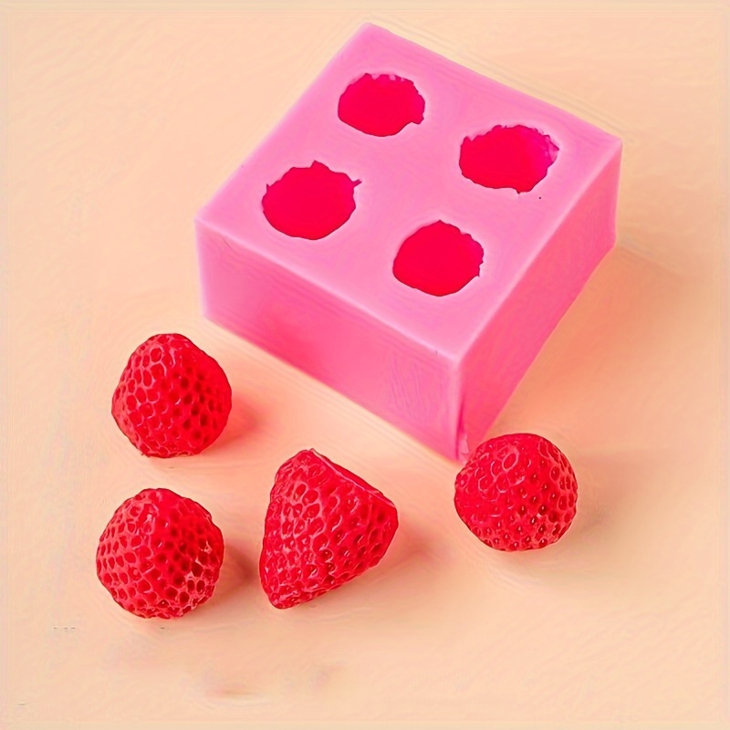 Fruit Strawberry Silicone Mold Fondant Chocolate Jelly Plaster