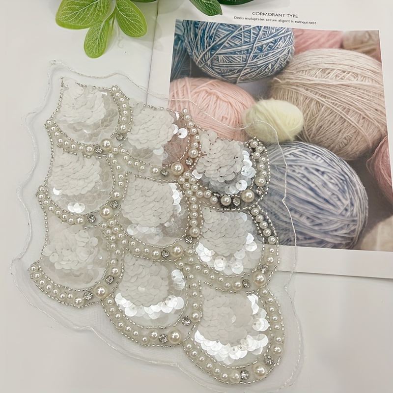 How To Make Pearl Beaded Lace At Home, Hand Embroidery