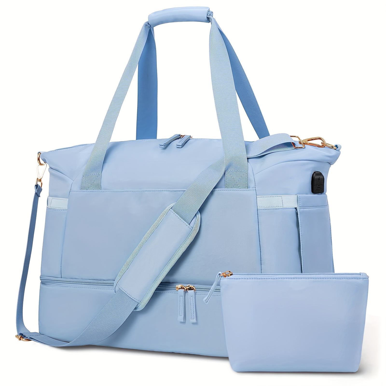 Bolsa de viaje, bolsas de fin de semana para mujer, bolsa de lona para  bolsas de viaje de viaje, bolsa de mano para la noche, Azul Noche _17,  Bolsa de