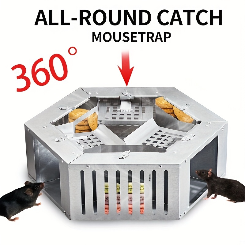 Eliminate Pests Instantly with this High-Sensitivity Reusable Rat Trap Cage!