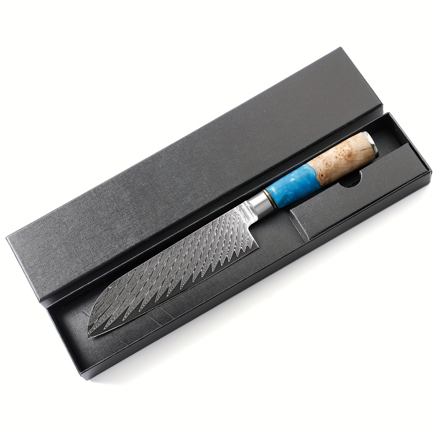 67-layer Damascus Steel Kitchen Knife With Blue Resin Handle, Chef Knife,  Santoku Knives, Universal Knife, Fruit Knife, Boning Knife, Japanese Knife,  Kitchen Essentials, Kitchen Gadgets, Back To School - Temu