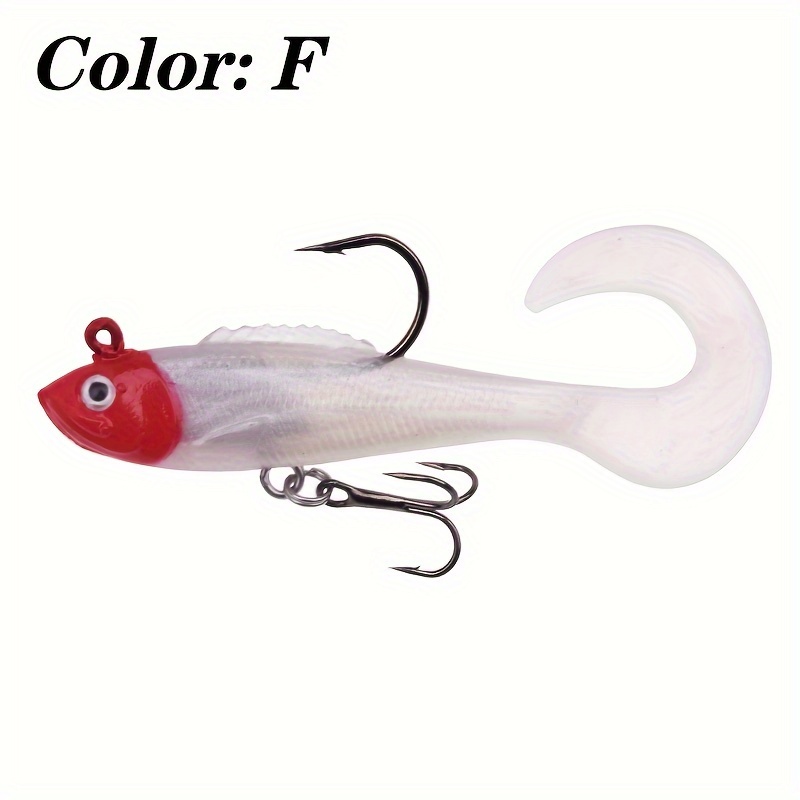 XVZ Fishing Lures, Rubber Fish Set with Jig Head Soft Fishing Lure