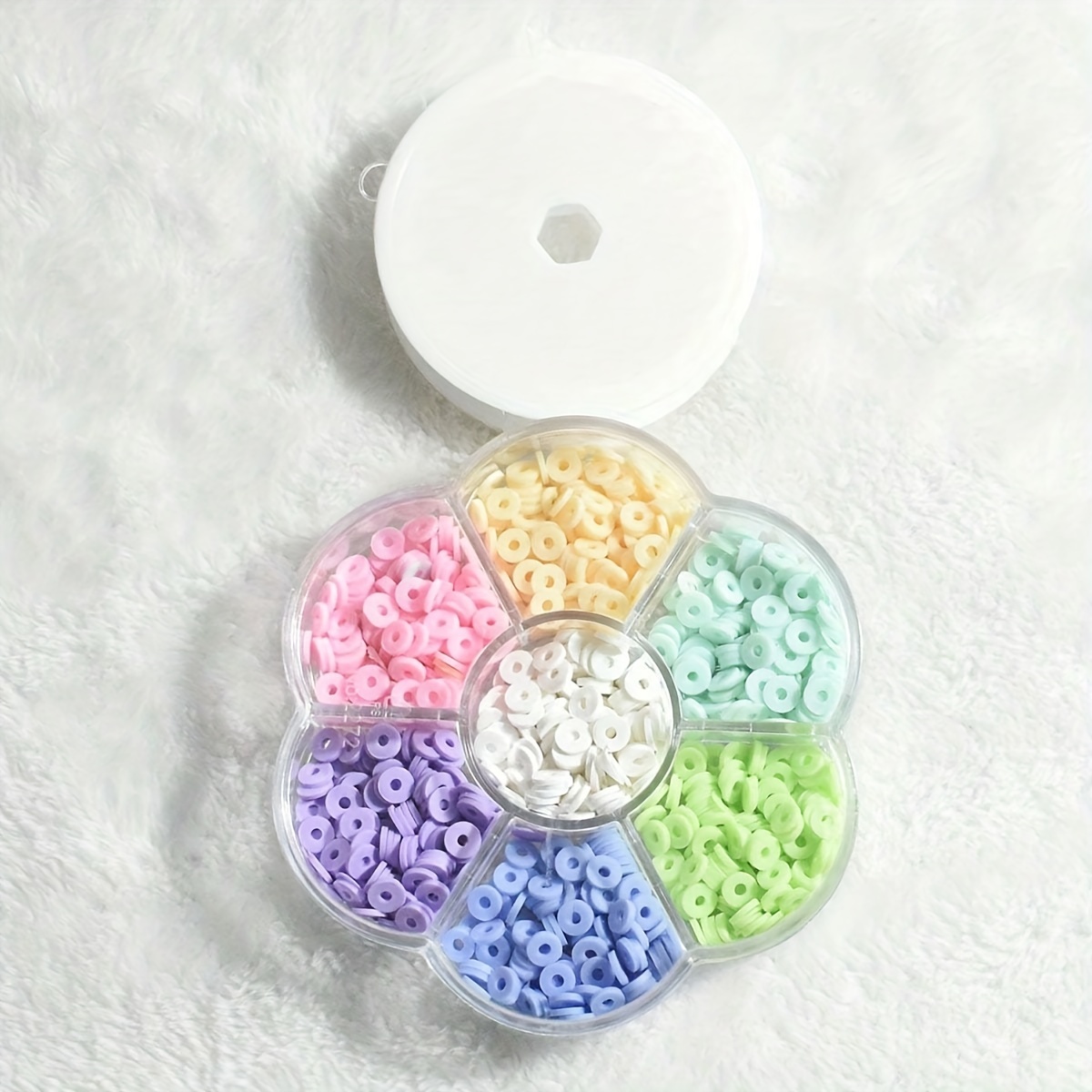 About 3040~ Polymer Clay Beads White Color - Temu