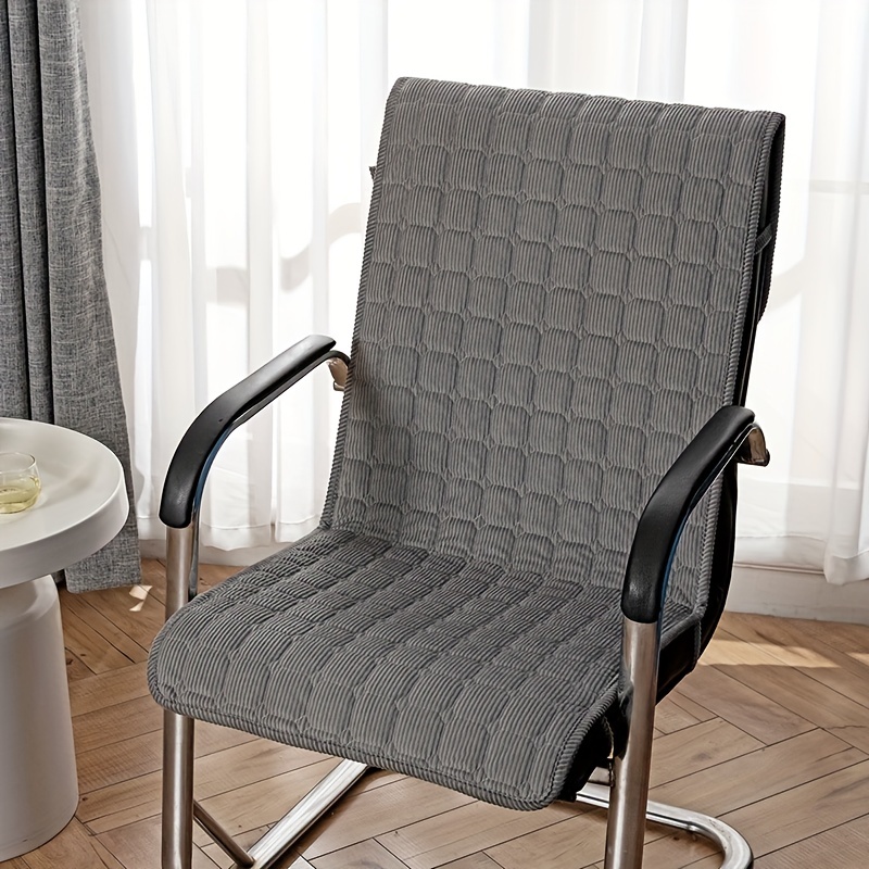 Chair Pads Four Seasons Cushion Seat Breathable Back One-Piece Office  Sedentary Recliner Non-Slip Strap Design - Grey Bunny 