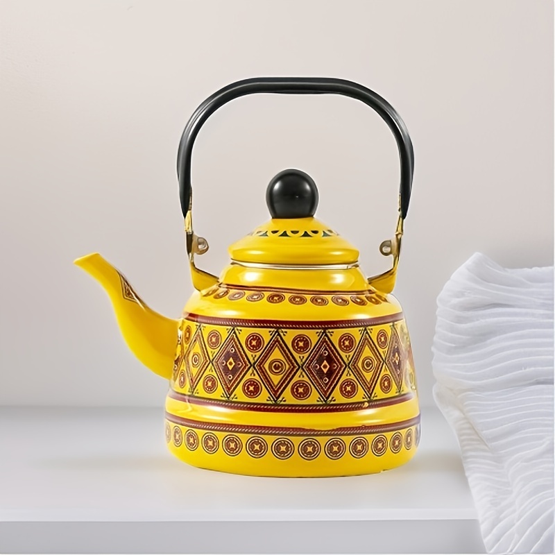 Vintage Enamel Teapot Stovetop Teapot Enamel Kettle Vintage - Temu