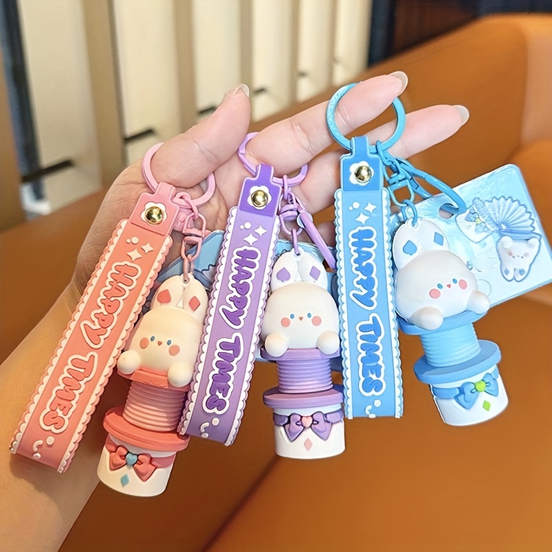 Trendy Cool Hiking Starry Sky Rabbit Doll Fashion Car Keychain Bag Pendant  - Temu