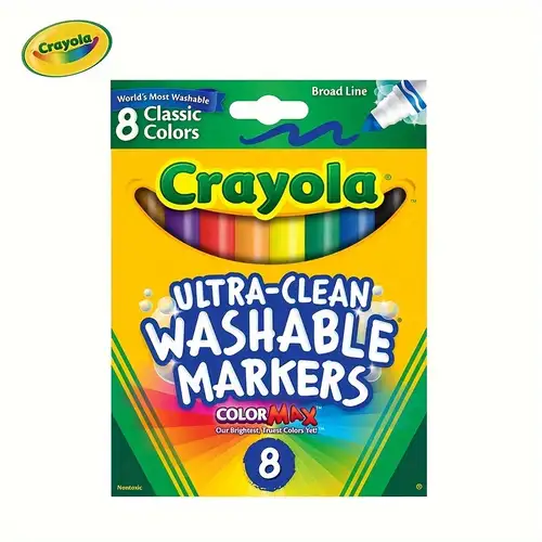 Ultra Clean Large Washable Crayons, School Supplies, 8 Count,best
