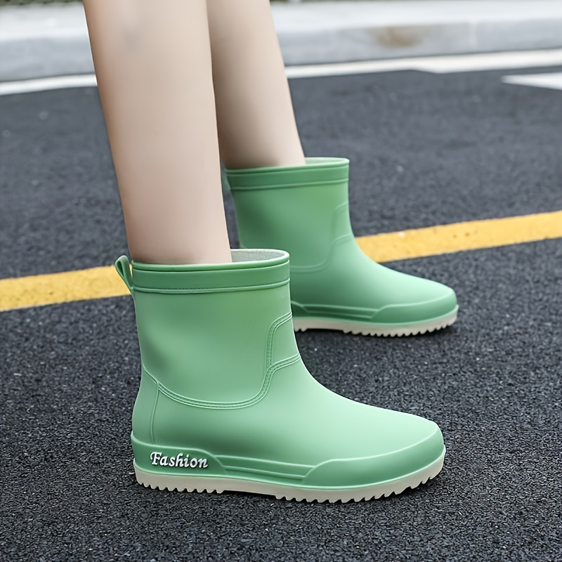 Women's Stylish Waterproof Medium Tube Rain Boots
