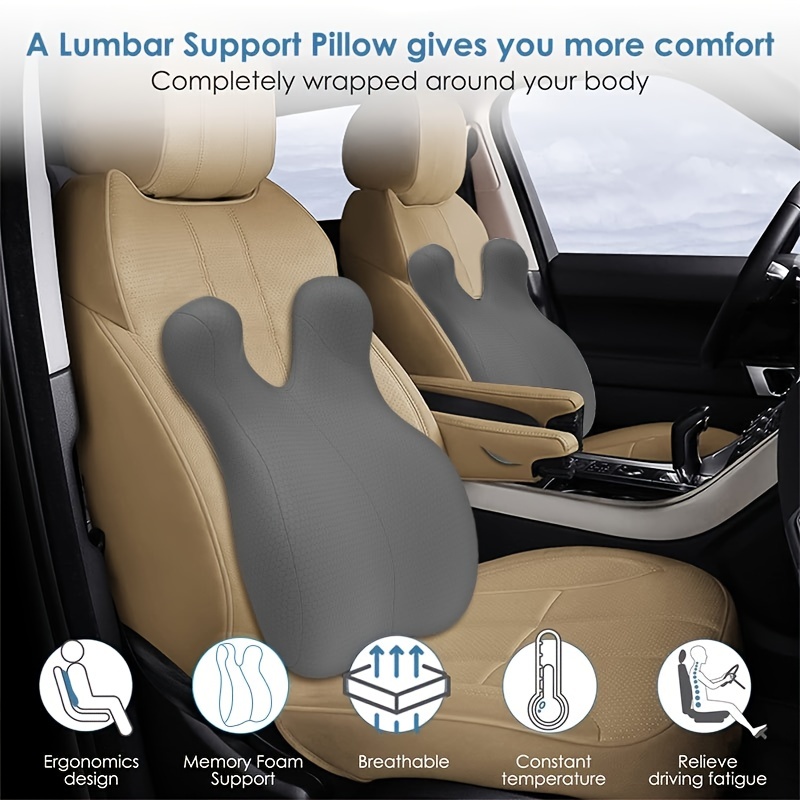 LUMBAR SUPPORT Memory Foam Back Cushion for Office/Car Seat Driver Relax  Support