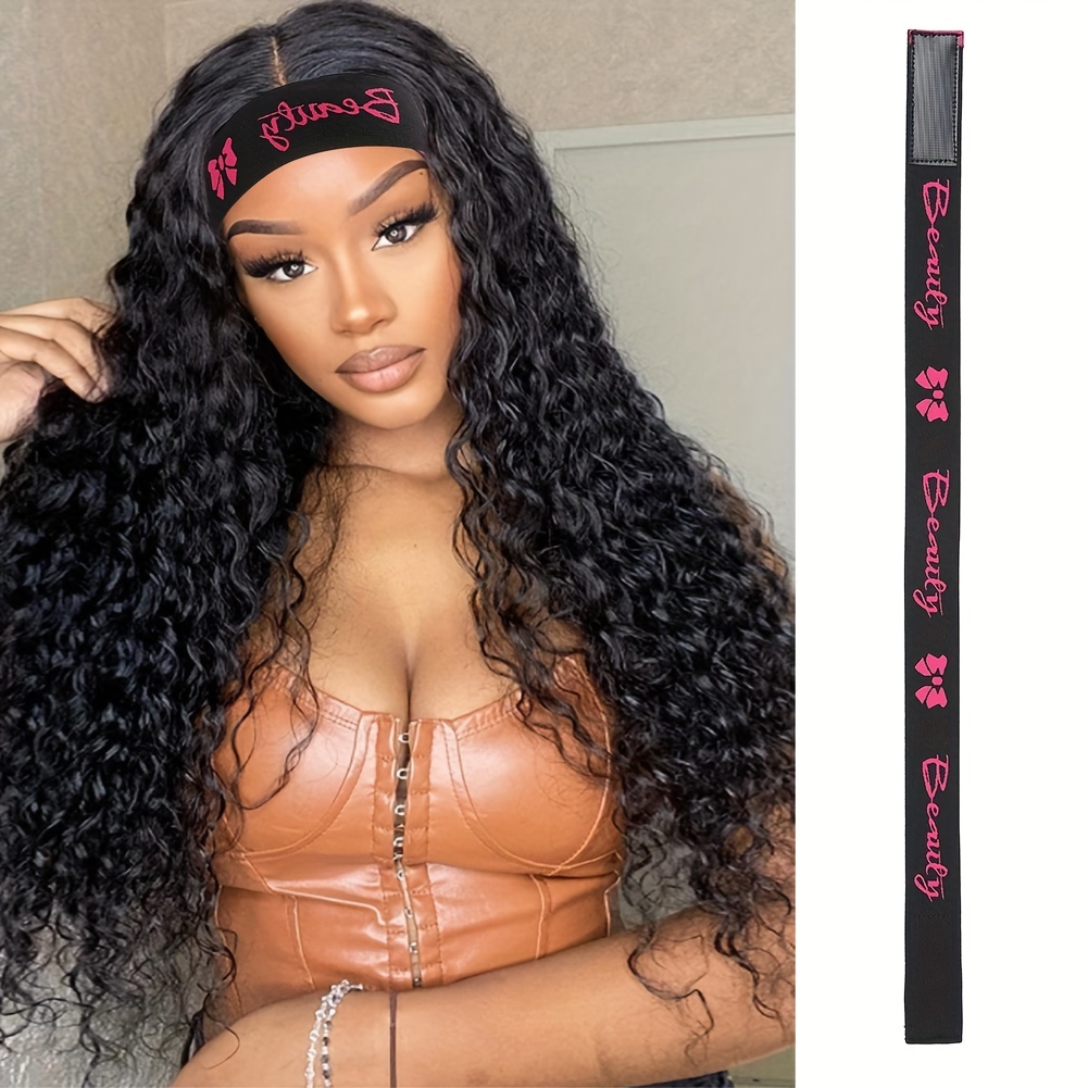 Lace Melting Band For Edges Christmas Print Melt Band For Lace  Frontal,Adhering Baby Hair Hairline Elastic Band For Wigs 5/10Pcs