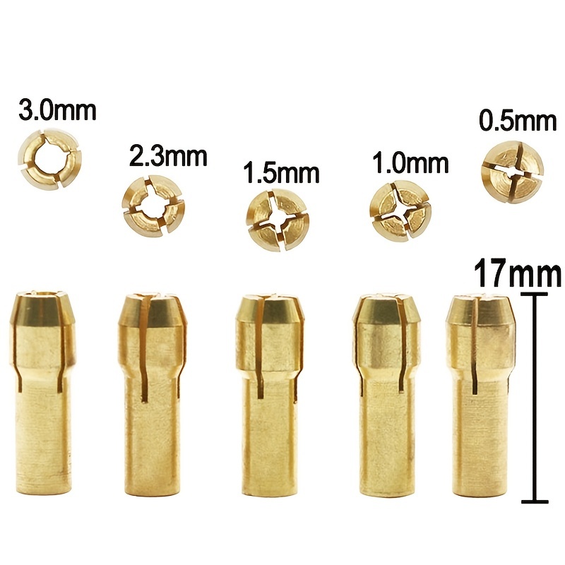 7 Pcs Brass Drill Chuck Small Electric Drill Bit Collet Micro