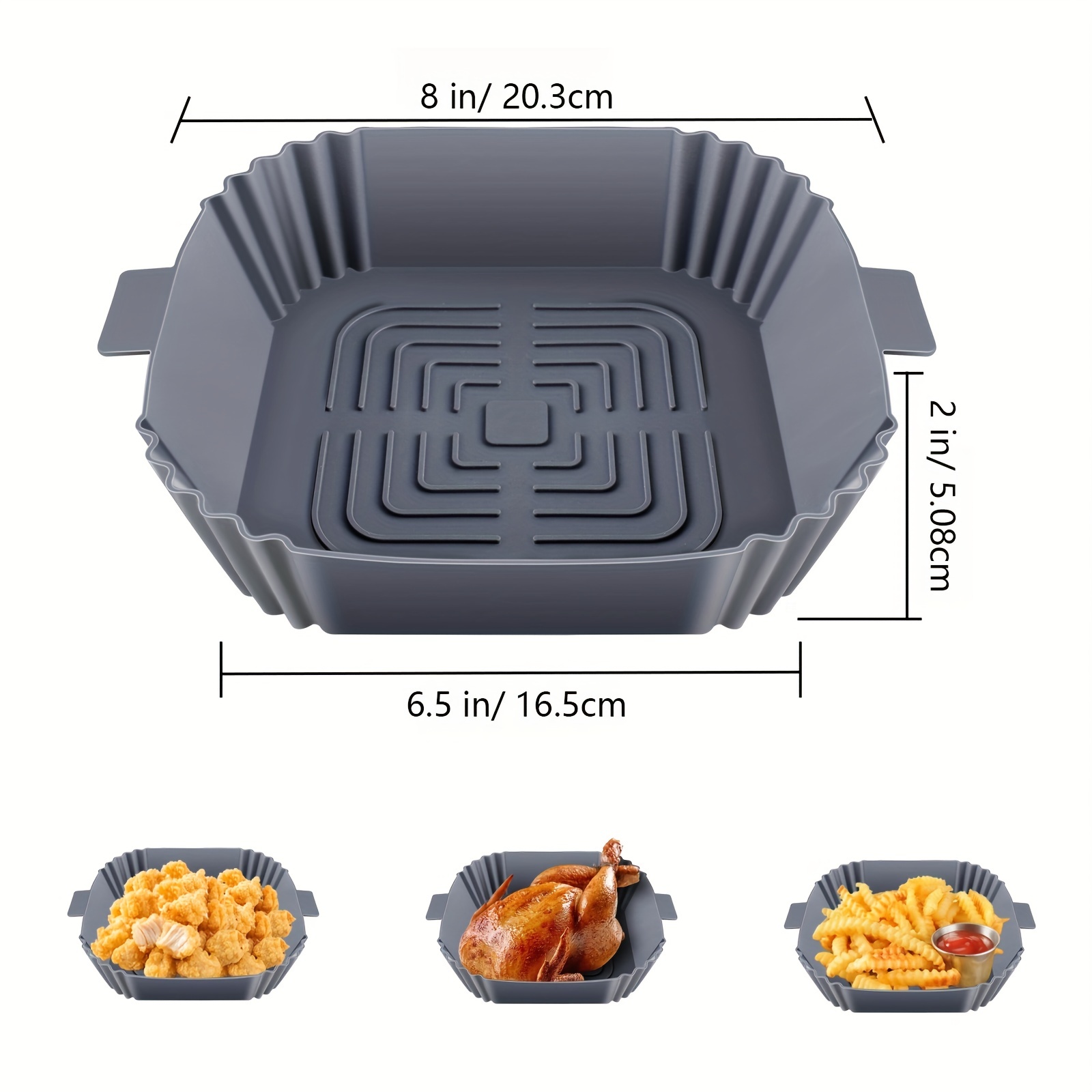 Silicone Air Fryer Liners, Square Air Fryer Liners Pots, Silicone Basket  Bowls, Reusable Baking Trays, Oven Accessories, Baking Tools, Kitchen  Gadgets, Kitchen Accessories - Temu Poland