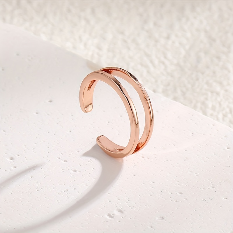 Double Layer 18K Plated Toe Ring, Summer Vacation Decor