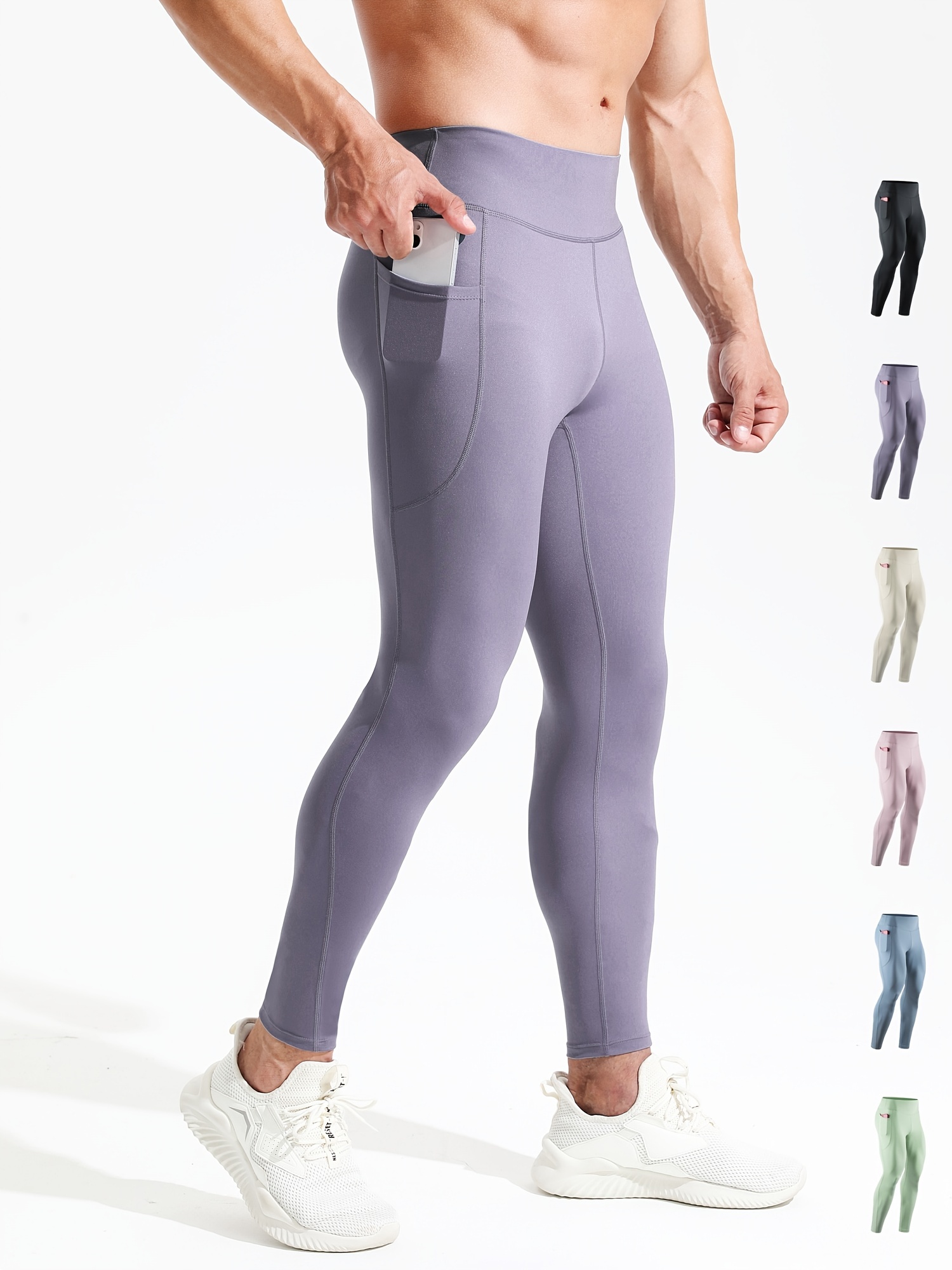 Plus Size Men's Elastic Tights Pockets Quick drying - Temu Canada