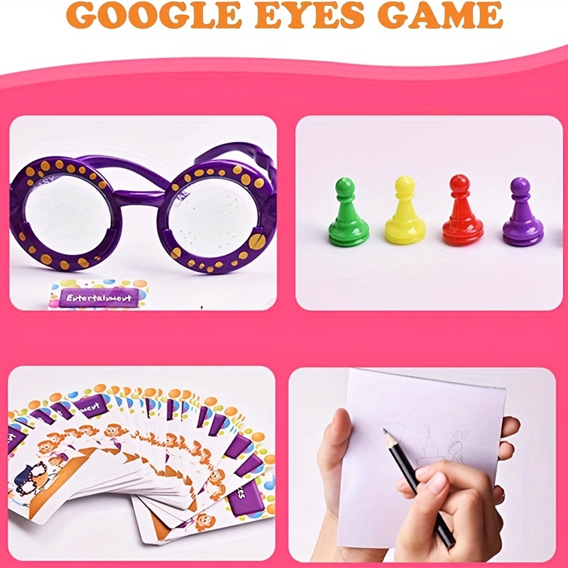 Google Eyes Jogo Pintura Inglês Óculos DIY Você Desenha Eu Acho Multiplayer  Puzzle Jogo De Tabuleiro Peculiar - Temu Portugal