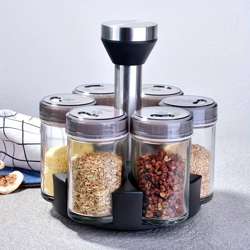 Spices And Seasonings Sets Revolving Countertop Spice Jar - Temu