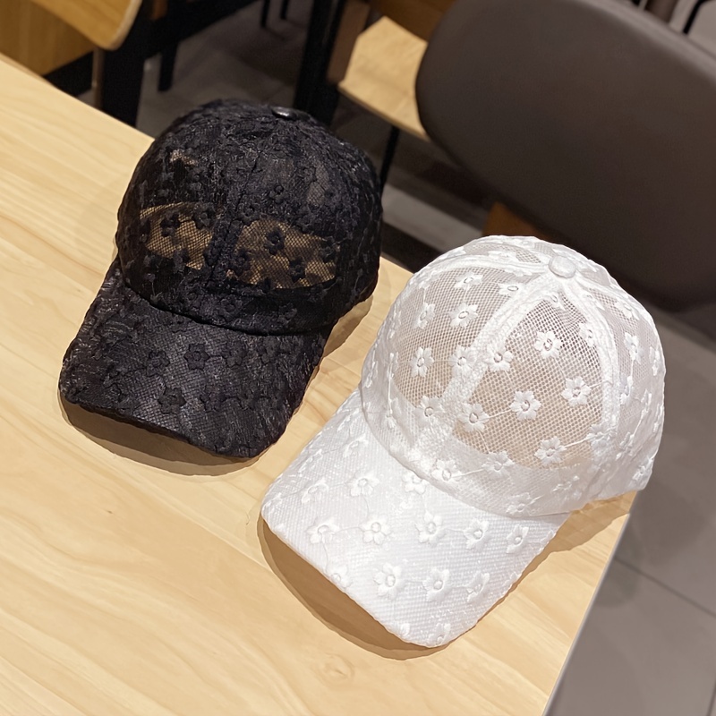 Gorra De Béisbol De Encaje De Flores Transpirables, Protector Solar Ahueca  Hacia Fuera El Sombrero De Sol Deportivo Ajustable Para Mujeres - Deporte Y  Aire Libre - Temu