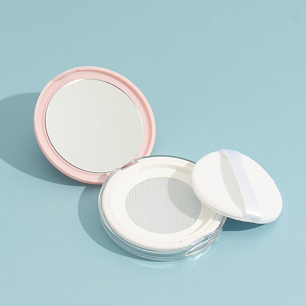 

Loose Powder Container With Puff 0.17/0.7 Oz Reusable Empty Powder Case Portable Diy Empty Makeup Powder Container Loose Powder Compact Case With Mirror And Net Sifter 1pc