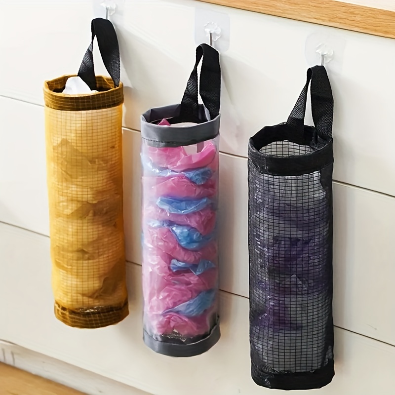 Plastic Bag Holder Dispensers, Polyester Folding Garbage Bags Hanging  Storage Bag Trash Bags Holder Organizer Recycling Grocery Pocket Containers  For Home - Temu