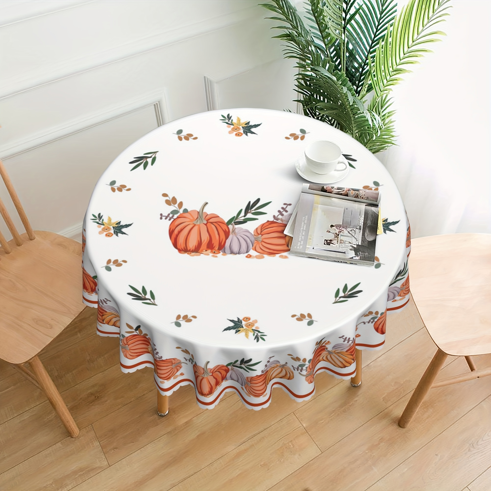 Fall Series Polyester Tablecloth Autumn Pumpkin Table Cloth