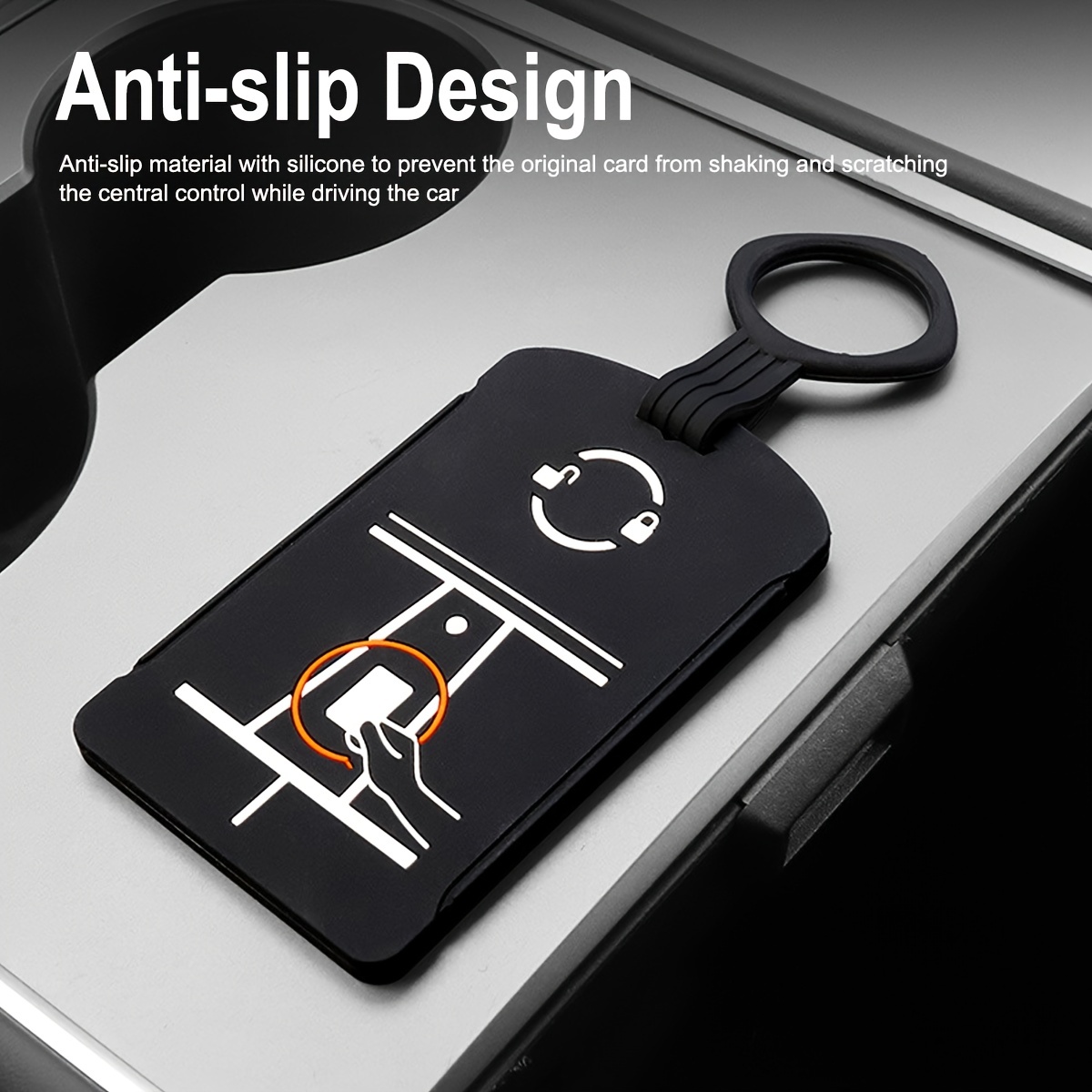 Silicone Key Card Holder Case Compatible Model 3 Model - Temu