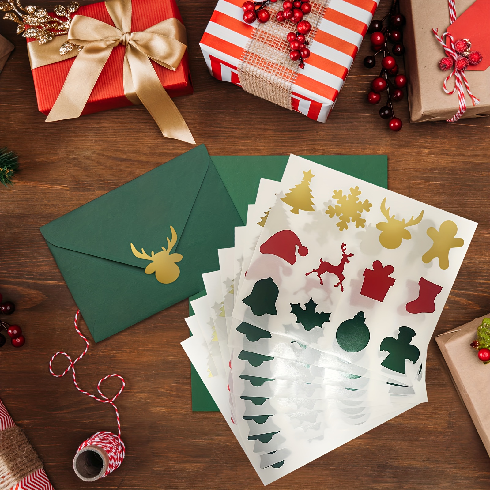 Autocollants d'étiquettes de dessin animé de sceau d'enveloppe de bonne  année - Ensemble de 90 autocollants festifs pour les cadeaux et les  célébrations !