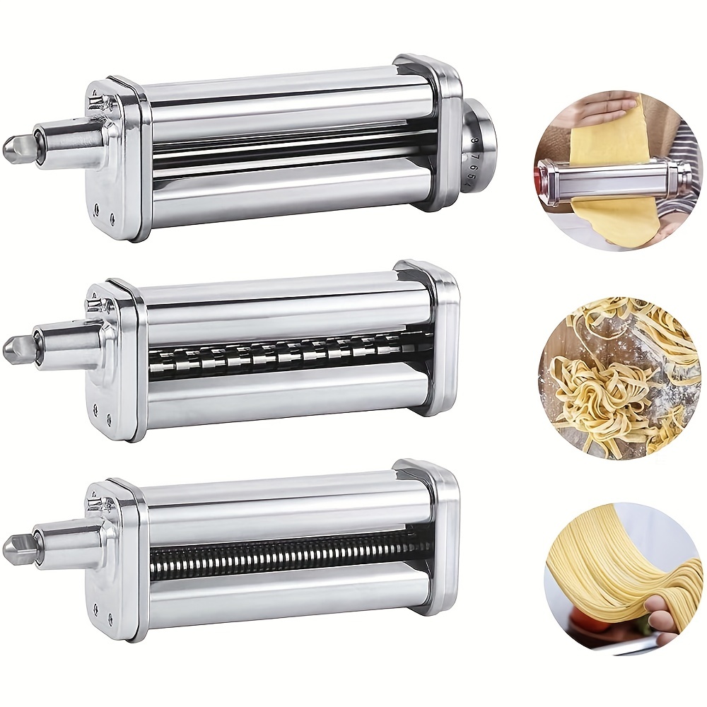 Pasta Maker Attachment For Kitchenaid Standmixers, Included Pasta Sheet  Roller, Spaghetti Cutterettuccine Cutter Maker Accessories And Cleaning  Brush - Temu