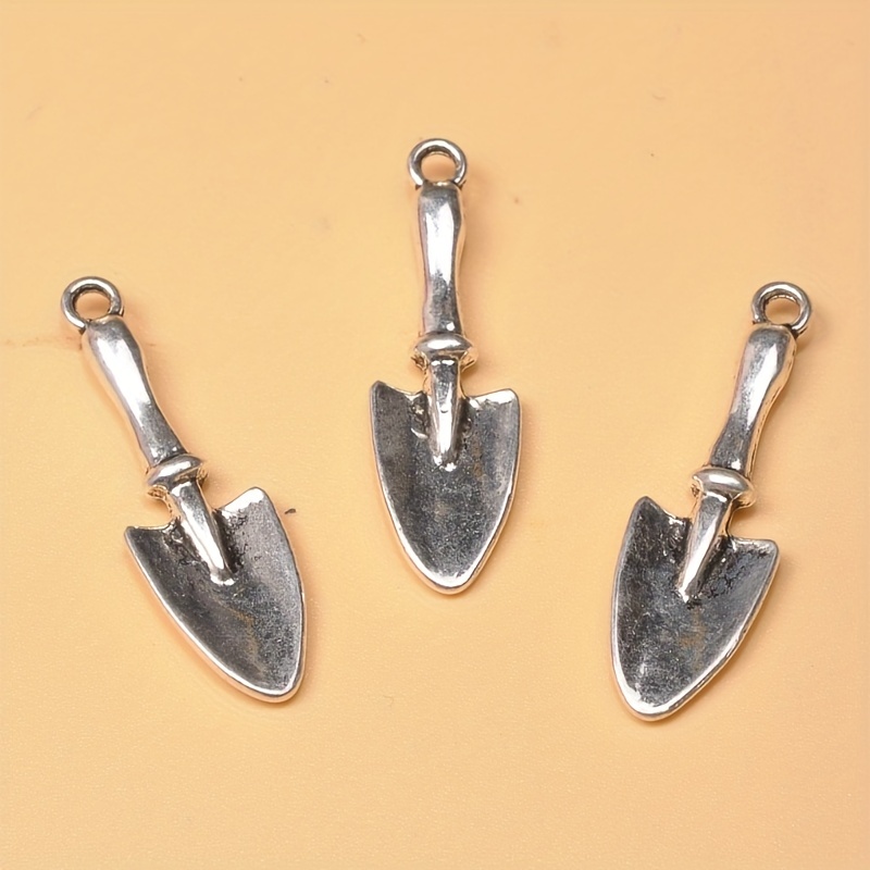 10pcs Antique Silver Shovel Pendant Clasp Bail For Diy - Temu