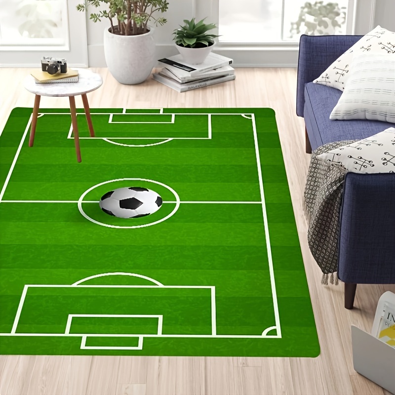  Alfombra de campo de fútbol, campo de fútbol, alfombra de piso,  alfombra de juego para niños, alfombra de fútbol para habitación de niños,  alfombra de juego para niños, alfombra verde, alfombra