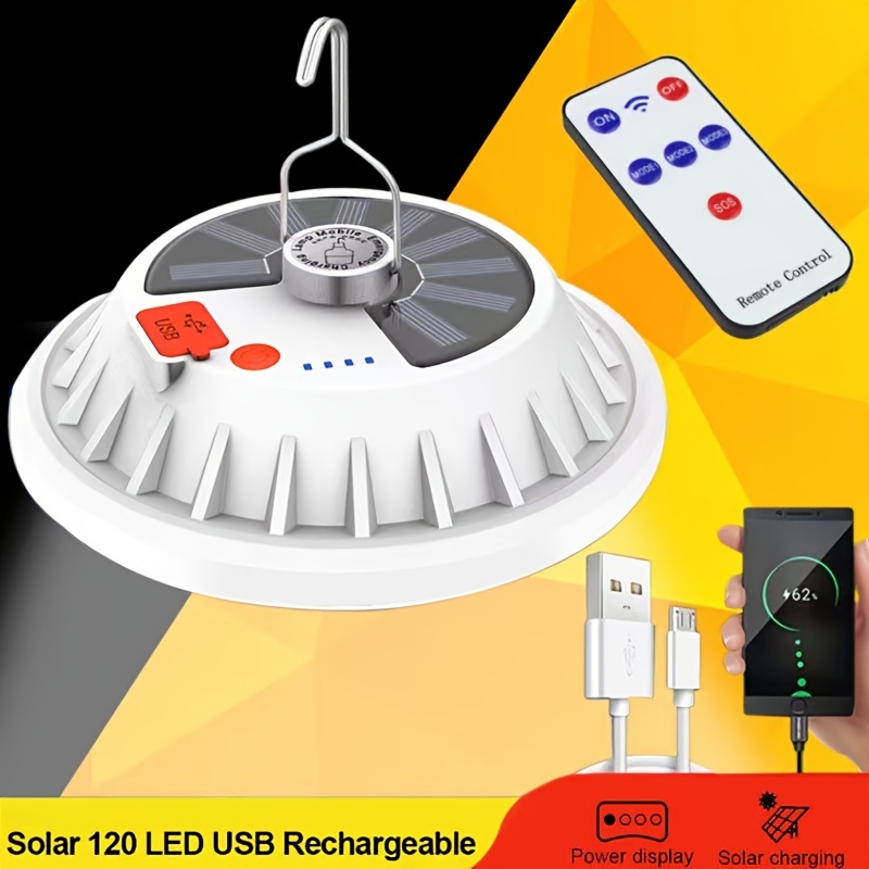 Solar Powered LED Camping Lanterns-USB Rechargeable Emergency