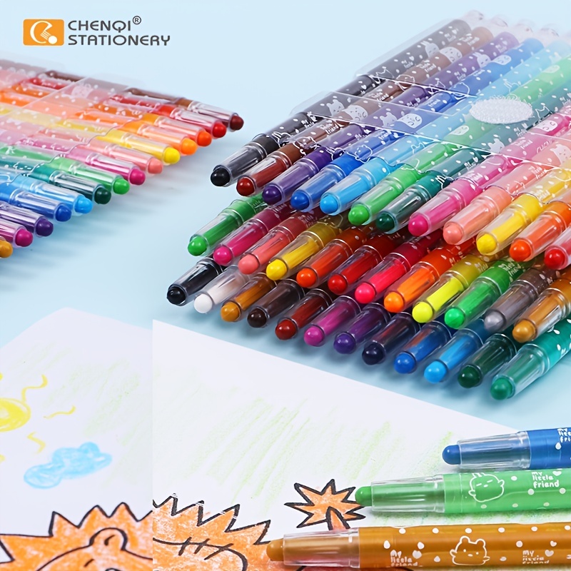 12/24 Colors Crayon Oil Pastels Pen Set Drawing Painting Graffiti For Kids  School Student Office Art Supplies Children Gifts