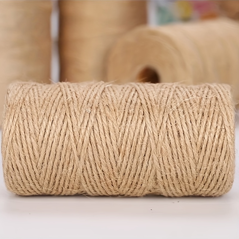 1.5mm Jute Twine Gift Wrapping Twine Heavy Duty Rope Wrapping Twine for DIY  Crafts Card Gift Wrap Binding Brown 