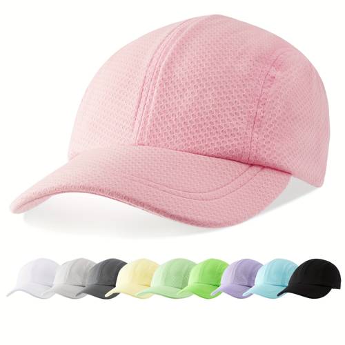 summer quick drying baseball cap candy color mesh breathable golf sun hats soft adjustable packable lightweight running sports hats for outdoor unisex