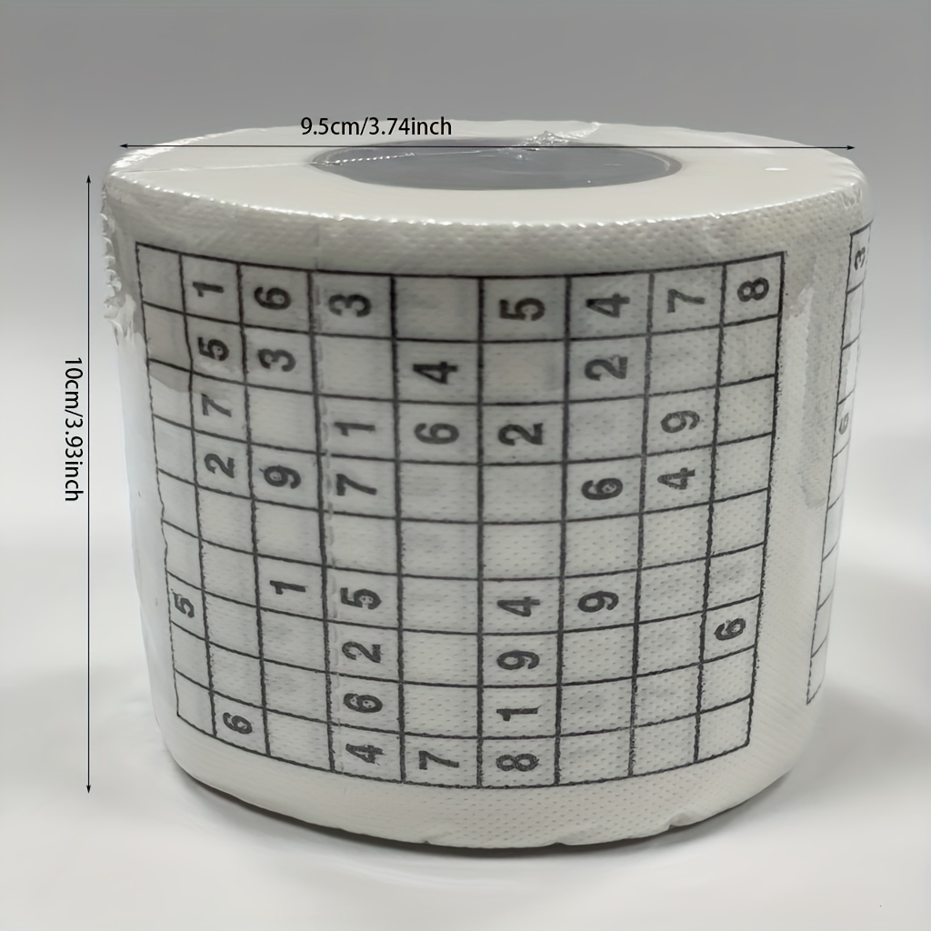 160feuilles/rouleau Papier Toilette À Trois Couches Sudoku - Temu