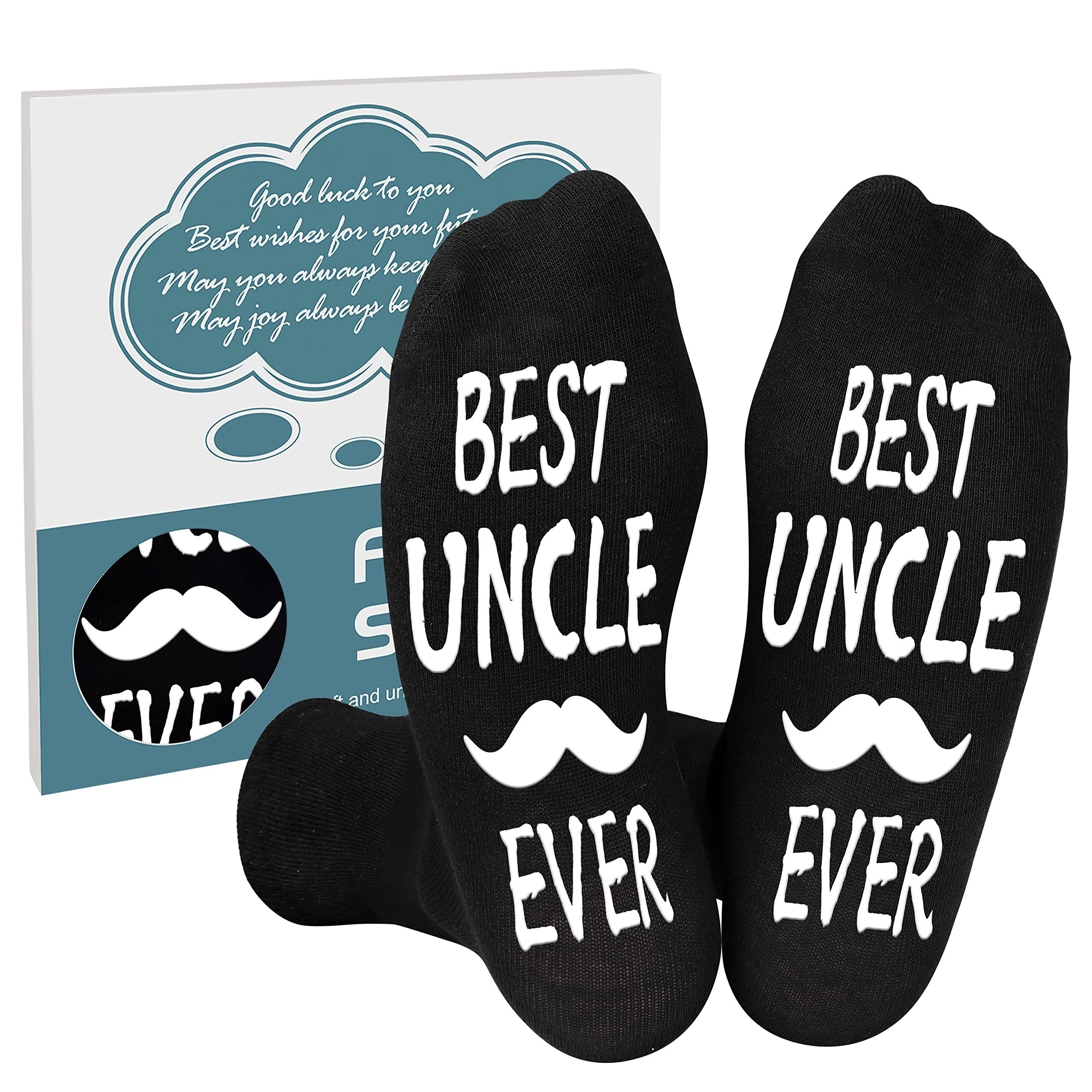 

1pair Men's Funny Socks, Cozy Socks, Breathable Comfy Crew Socks, Novelty Socks, Birthday Gifts For Men Uncle