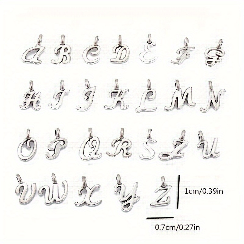 156pcs/6sets ABC Letter Charms Mini A-Z Alphabet Bracelet Necklace Pendants for DIY Jewelry, Jewels Making,Temu