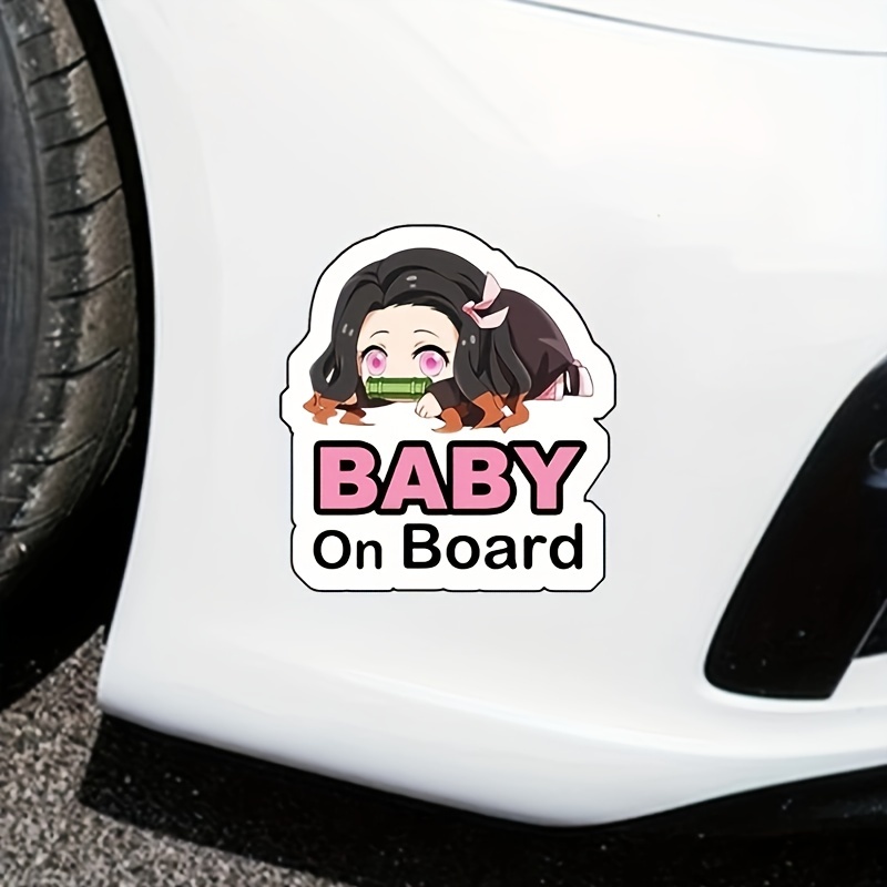 TOTOMO Baby on Board Sticker for Cars Funny Cute Safety Caution Decal Sign  for Car Window and Bumper No Need for Magnet or Suction Cup - Carlos from