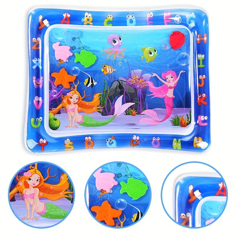 

A Mermaid Patting Pad, Lying Down Time Promotes The Development Of Activities, Playing Water Pad, Patting Water Pad