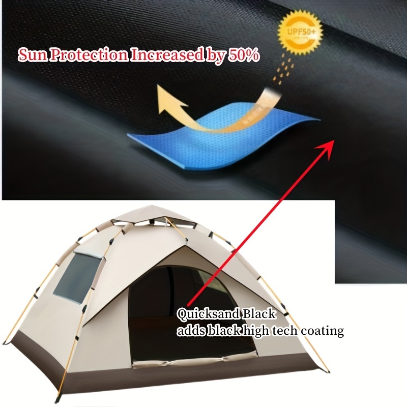 Camping Tent Portable Durable Outdoor Tent Easy To Set Up Waterproof Two  Specifications Are Available 2 Windows And 2 Ground Vents Camping Accessory  - Sports & Outdoors - Temu
