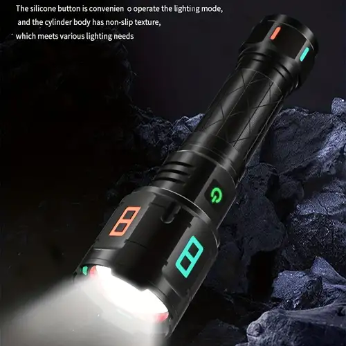 Powerful Led Tactical Flashlight, High Lumens Usb Rechargeable Waterproof  Flashlight, Suitable For Fishing Hunting Camping Trip (rechargeable Battery  Included) - Temu