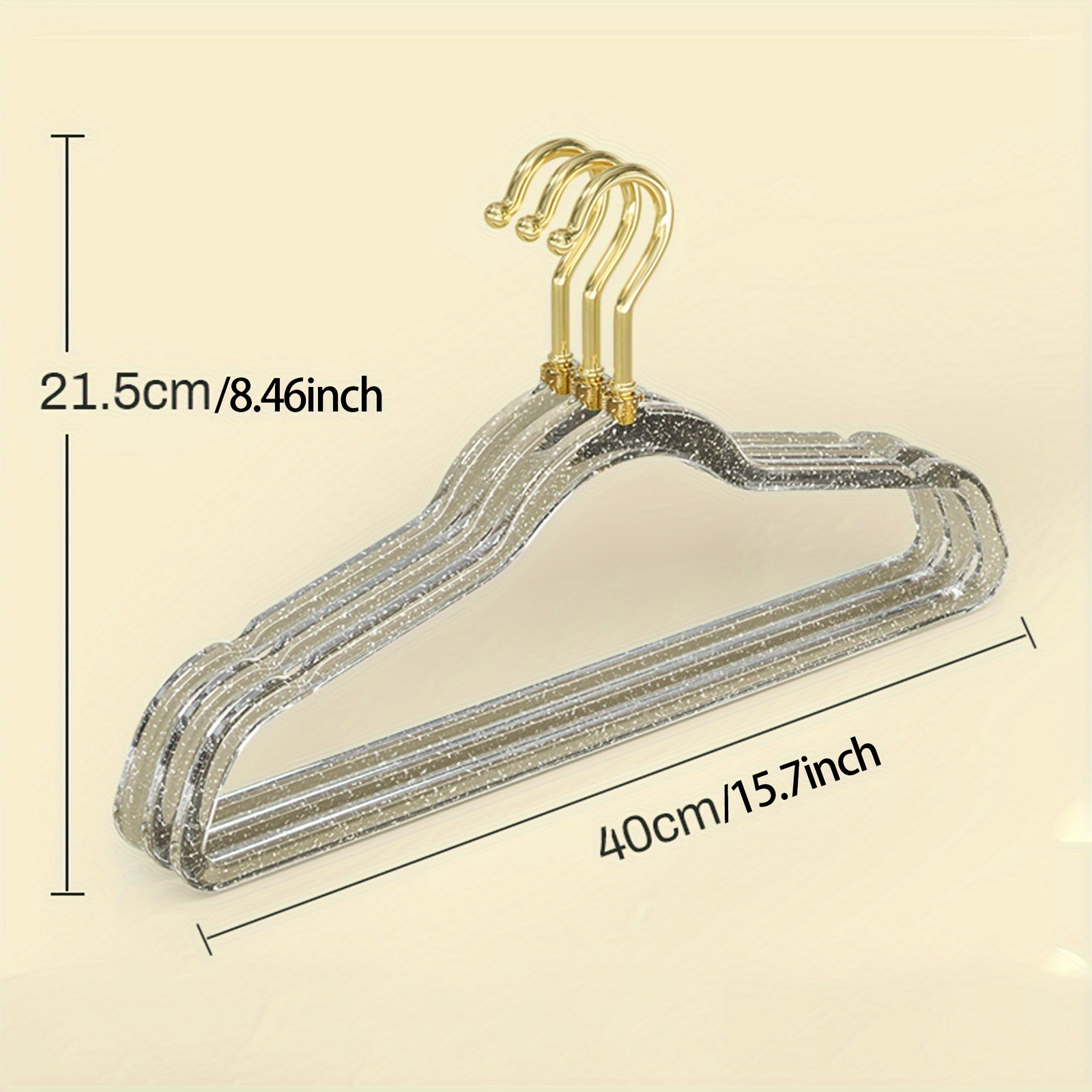 Hanging Non-marking Clothes Hangers, Acrylic Non Slip Clothes Racks,  Household Space Saving Storage Organizer For Bedroom, Bathroom, Office,  Entryway, Closet, Wardrobe, Home, Dorm - Temu