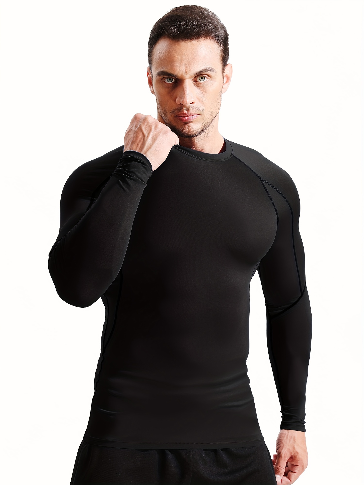  Lupo Camiseta térmica de compresión para hombre, manga larga o  corta, ajuste atlético, camiseta deportiva : Ropa, Zapatos y Joyería