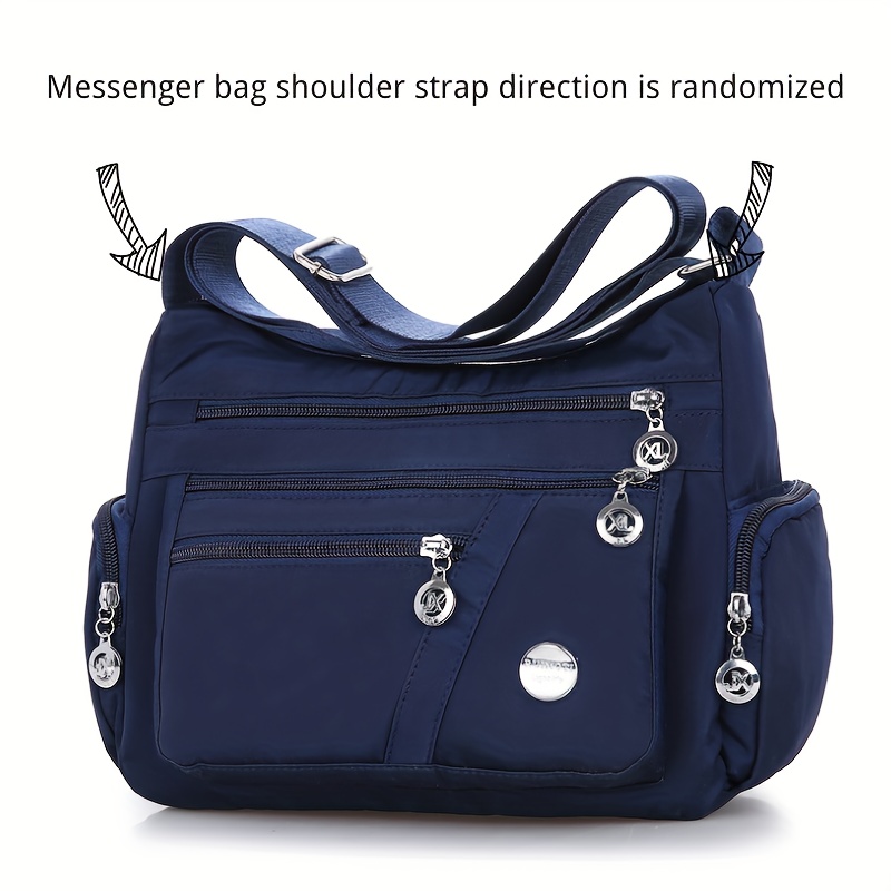 Navy blue outlet nylon crossbody bag