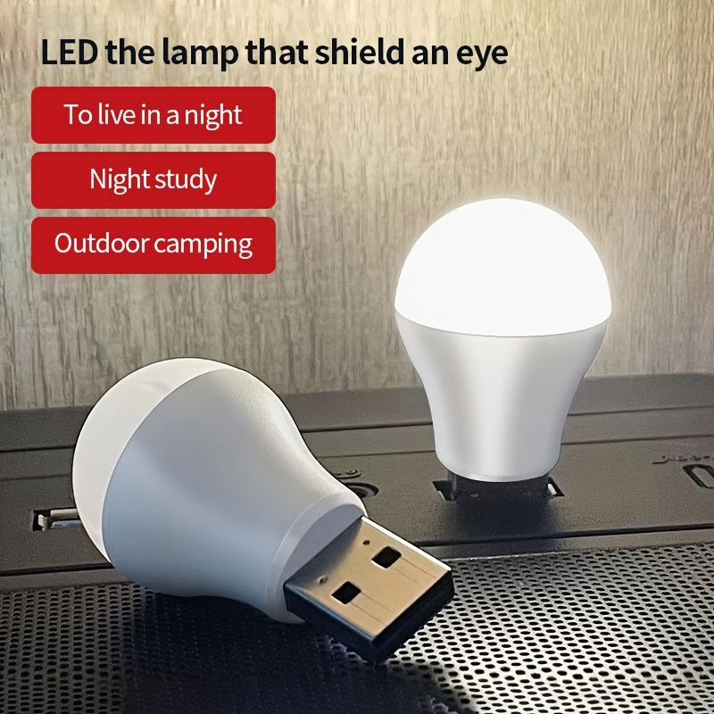 Mini Lampe LED USB Portable, 2 Pièces, Petite Lampe De Lecture