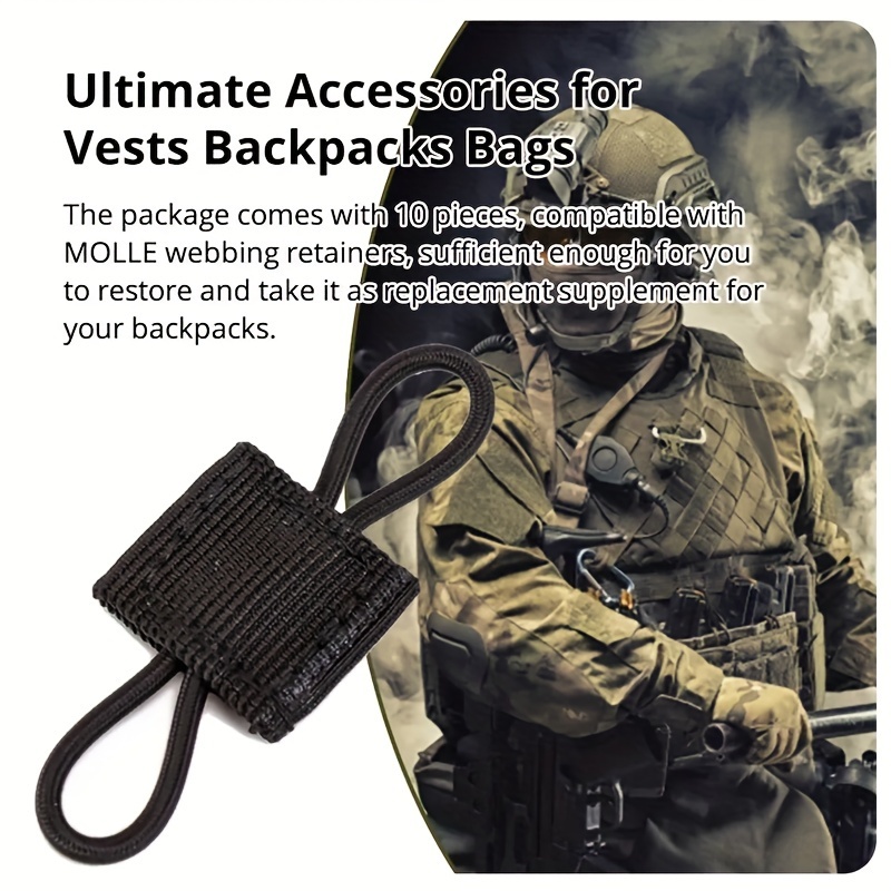 Outdoor Molle Backpack Vest Accessories Elastic Binding - Temu