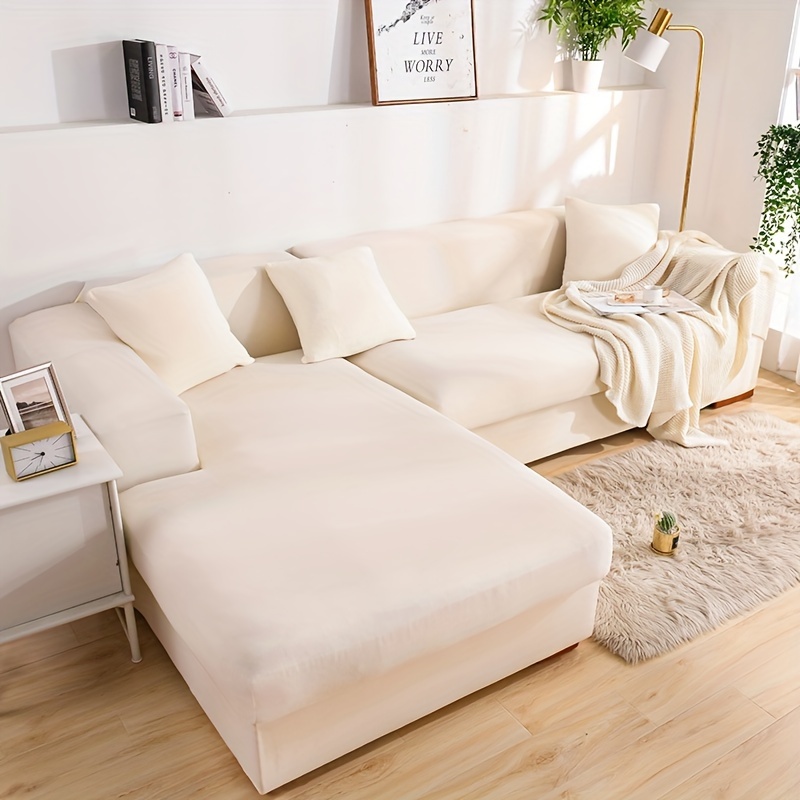 TEMU Style Plain Color Sofa Cover (gift Non-slip Fixed Stick)