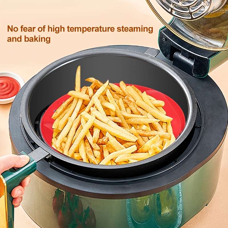 High Temperature Resistant Silicone Air Fryer Baking Pan - Temu