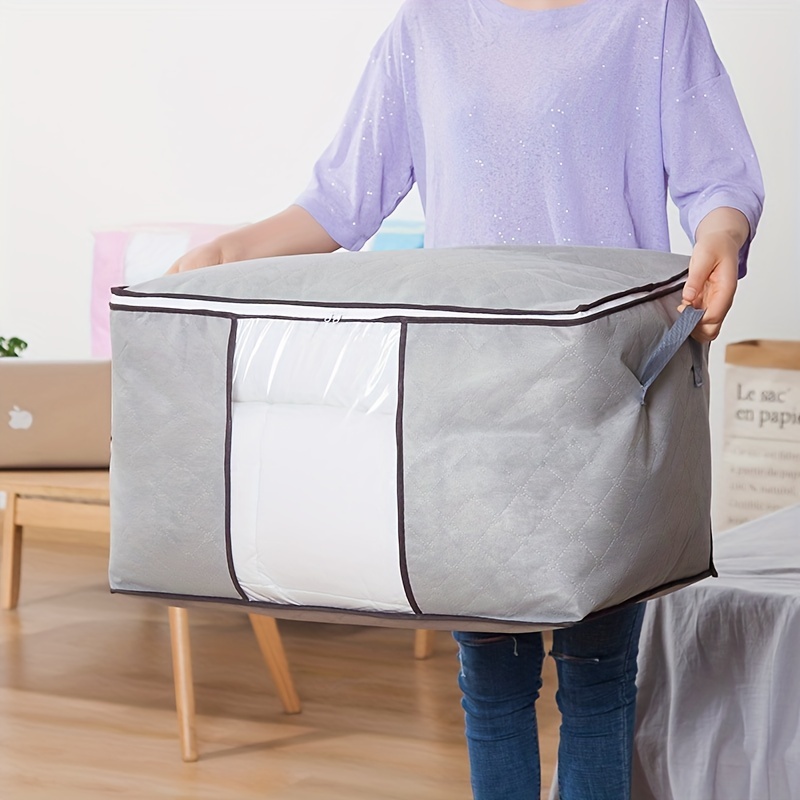 Large Clothes Storage Foldable Blanket Storage Bags Storage - Temu