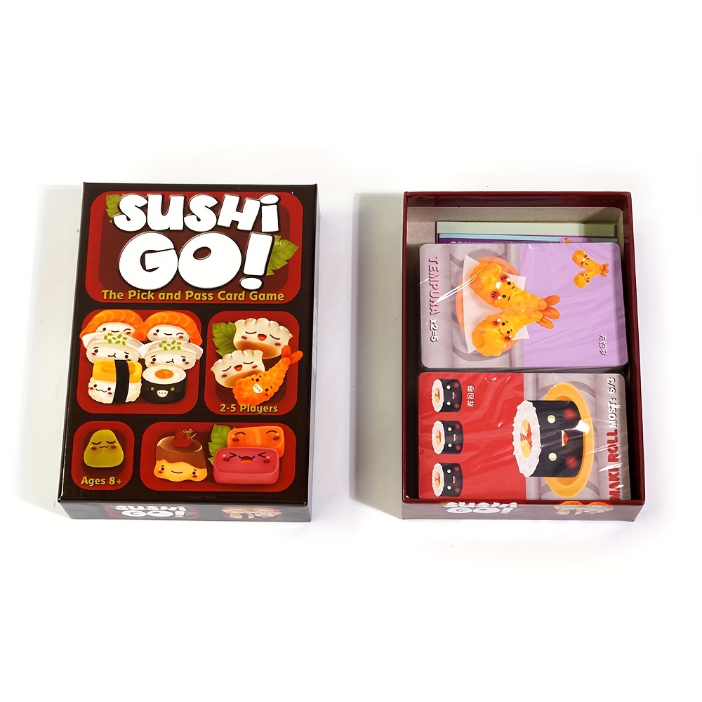 Sushi Go! The Pick And Pass Card Game，Includes 108pcs Cards， Strategic  Thinking Board Game For Family ,gaming gift